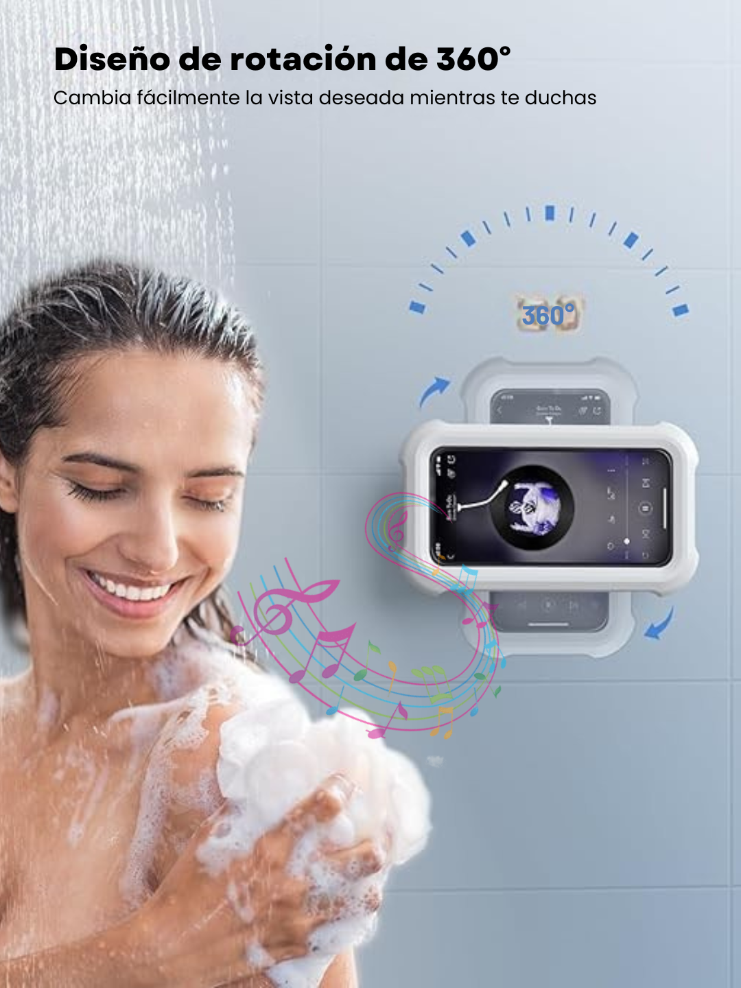 Soporte para teléfono impermeable 360°