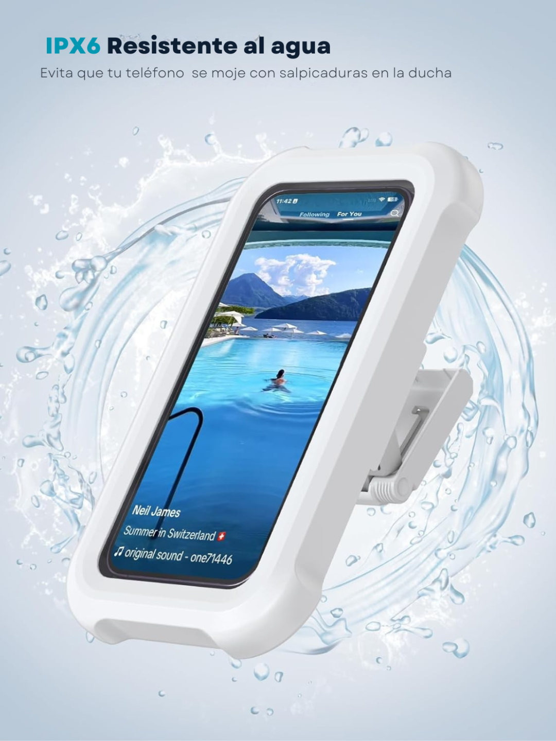 Soporte para teléfono impermeable 360°