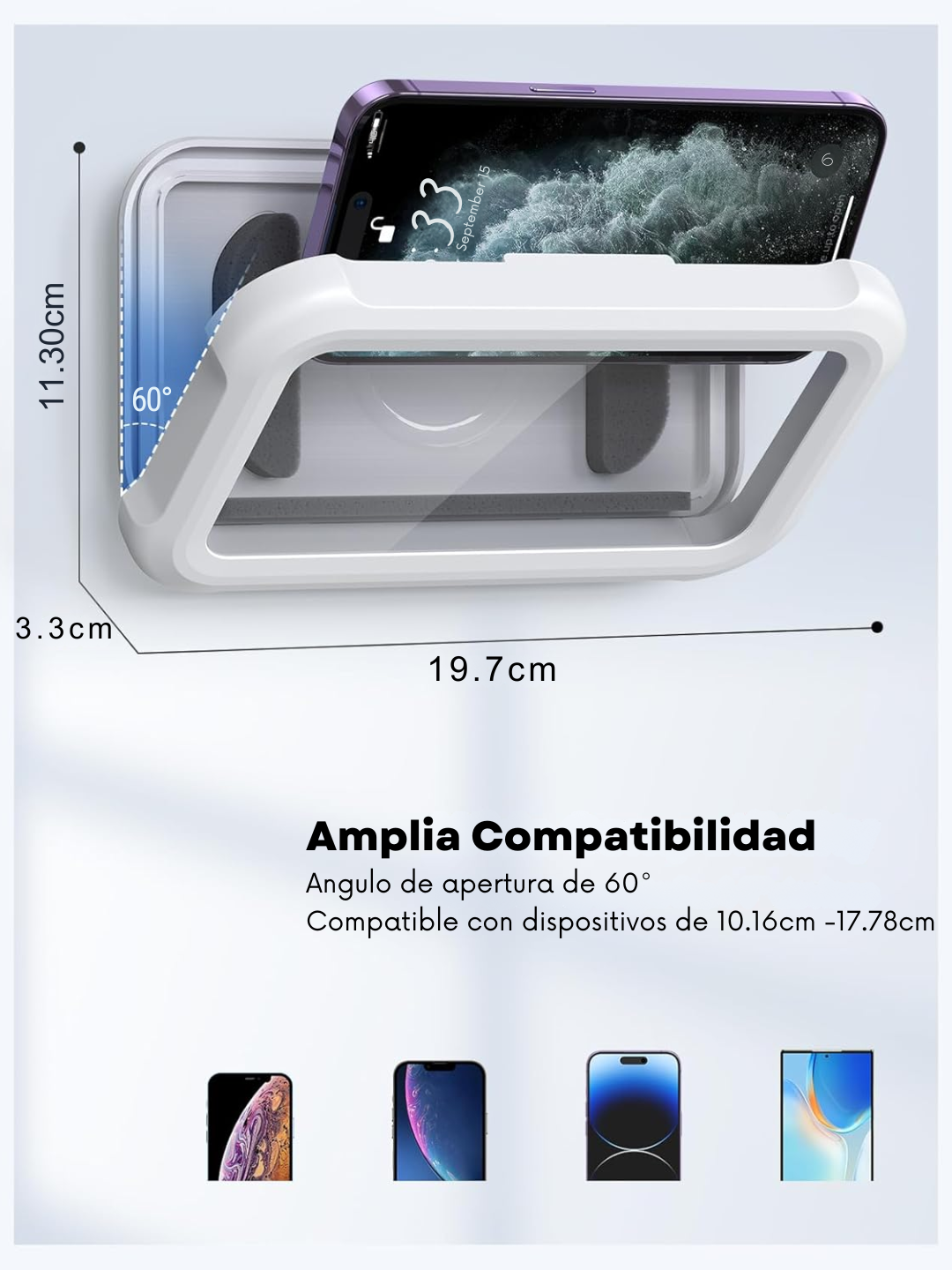 Soporte para teléfono impermeable 360°